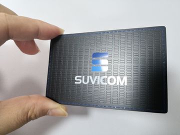Cartão preto matte de aço inoxidável personalizado do membro do negócio do metal com logotipo pintado cor