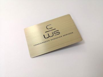 Os cartões escovados de prata do metal dos SS tornam ôco para fora o logotipo 85x54x0.3mm