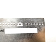 o cartão de aço do membro do VIP do táxi de 85x54x0.5mm cortou Logo White Signature