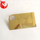 Cartões anodizados corte do ouro do laser com o espelho na espessura da parte traseira 0.3mm 0.5mm
