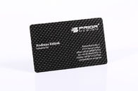 Cartões resistentes do PVC do preto do risco, cartões do membro da fibra do carbono de 85x54x0.5mm