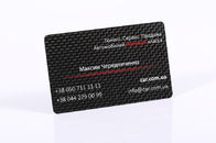 Cartões resistentes do PVC do preto do risco, cartões do membro da fibra do carbono de 85x54x0.5mm