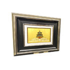 O ouro quadrado da decoração quadro a arte da parede para o quarto contemporâneo de 500 x de 700mm