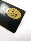 ouro luxuoso personalizado dos cartões de nome da empresa do metal dos SS da espessura de 0.3mm chapeado