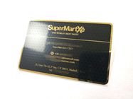 ouro luxuoso personalizado dos cartões de nome da empresa do metal dos SS da espessura de 0.3mm chapeado