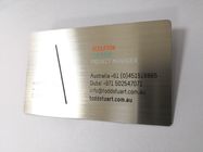 Escova preta matte da prata de aço inoxidável do ouro dos cartões do metal CR80