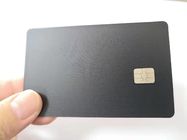 O cartão de aço inoxidável elegante Dual 4442 microplaquetas e o preto matte da microplaqueta de  1K