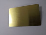 A placa escovou cartões do metal do ouro 0.8mm