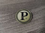 placa de ouro da etiqueta do metal de 0.3mm para o logotipo do tipo da bolsa das calças de brim