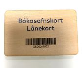 Rfid de madeira de gravação lavável Smart Card com código de barras