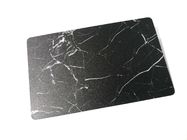Cartão de mármore geado preto do revestimento 85x54mm da bolha
