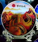 Placas coloridas do círculo do metal do Cloisonne luxuoso chinês feito sob encomenda