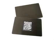 Cartão que pode escrever-se esperto Matt Black Brush Finish da identificação do negócio do metal de NFC QR