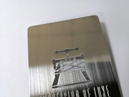 De prata dourado gravado do laser dos cartões do metal corte feito sob encomenda escovado