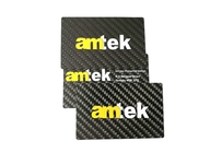 impressão do Silkscreen da fibra CR80 do carbono de 0.5mm Matt Black Metal Business Cards
