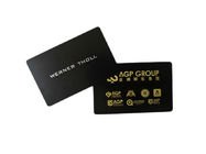 Matt Black Metal Business Cards de bronze de aço com laser grava Logo Name