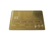 Cartão de banco luxuoso da listra magnética do cartão de sócio do metal do ouro 24K
