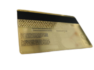 Cartão de banco luxuoso da listra magnética do cartão de sócio do metal do ouro 24K