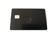 Cartão de NFC de Matte Finish Social Media do preto de PVD com a microplaqueta N-tage215