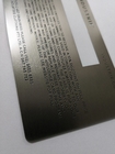Número de nome a laser do cartão de membro de metal prateado clássico personalizado