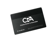 Cartões de visita de metal preto fosco CR80 logotipo com impressão colorida de veludo
