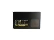 Cartão de visita NFC de metal preto fosco MF 13,56 mhz frequência