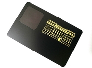 Cartão de visita NFC de metal preto fosco MF 13,56 mhz frequência