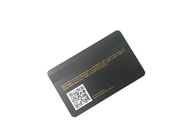 O laser grava o cartão de crédito do QR Code do Vip do supermercado da listra magnética de Matt Black Metal Business Cards