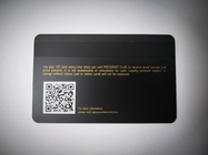 O laser grava o cartão de crédito do QR Code do Vip do supermercado da listra magnética de Matt Black Metal Business Cards