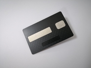 O laser grava o metal RFID carda Matt Black 4442 Chip Magnetic Stripe Debit Card