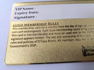 O ouro preto do metal geou o membro do Vip a assinatura do vale-oferta que personaliza