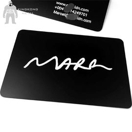 Cartões pretos matte do metal do Vip da elite da folha, cartões pretos personalizados do ouro branco
