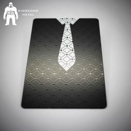 Cartões pretos matte do metal do Vip da elite da folha, cartões pretos personalizados do ouro branco