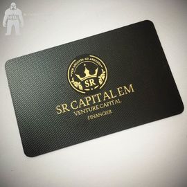 Cartões pretos matte do metal do Vip da elite da folha, cartões pretos personalizados do ouro branco