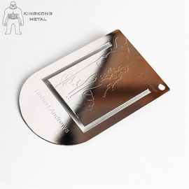 O logotipo feito sob encomenda do metal gravou o aço impresso de Stianless dos marcador do metal cor feita sob encomenda