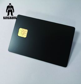 Cartões metálicos de cobre luxuosos da tinta para o efeito de Matt da microplaqueta do banco SLE4442