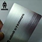 Dos cartões de sócio feitos sob encomenda do metal do corte do laser do maquilhador cor de prata imprimível