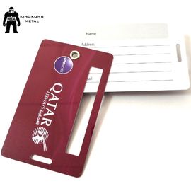 Curso personalizado gravado 85*54mm imprimíveis da bagagem etiquetas de aço inoxidável