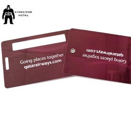 Curso personalizado gravado 85*54mm imprimíveis da bagagem etiquetas de aço inoxidável
