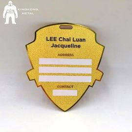 Curso personalizado gravado 85*54mm imprimíveis da bagagem etiquetas de aço inoxidável