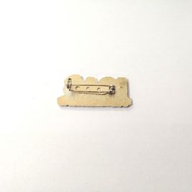 A etiqueta redonda do metal chapeia o crachá do Pin da cor do ouro/prata que chapeia o projeto livre