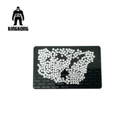 Os cartões metálicos personalizados da cópia, o metal de prata/preto gravaram cartões