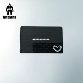 Os cartões metálicos personalizados da cópia, o metal de prata/preto gravaram cartões
