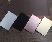 Cartões coloridos que imprimem, cartão de alumínio feito sob encomenda quadrado do metal