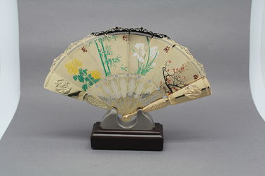 Fã de dobramento do metal da memória, fã de aço inoxidável feito sob encomenda da mão com impressão de Opera do chinês