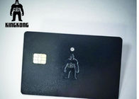 Cartão de aço inoxidável do metal RFID, cartão de identidade da radiofrequência com o chapeamento da microplaqueta do contato terminado