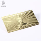 Opção diferente do teste padrão dos cartões metálicos pessoais de bronze inovativos do ouro