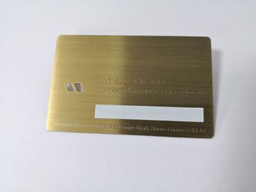 Tamanho terminado 85*54*0.6mm dos cartões de crédito do negócio do metal da microplaqueta 4442 de IC escova luxuosa