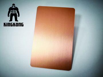 PVC Rfid do plástico 13.56mhz que obstrui a prata do cartão da porta escovada personalizada