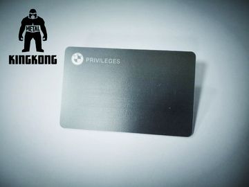 PVC Rfid do plástico 13.56mhz que obstrui a prata do cartão da porta escovada personalizada